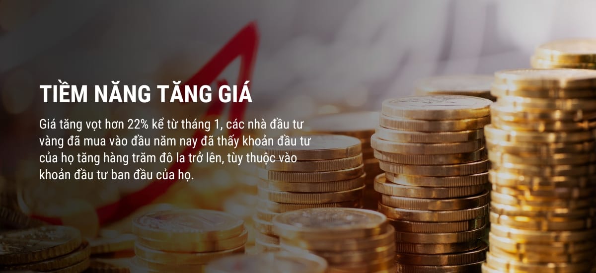 Cách đầu tư vàng lẻ: Tiềm năng tăng giá của vàng